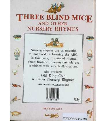 Three Blind Mice and Other Nursery Rhymes (Play and Learn) Back Cover