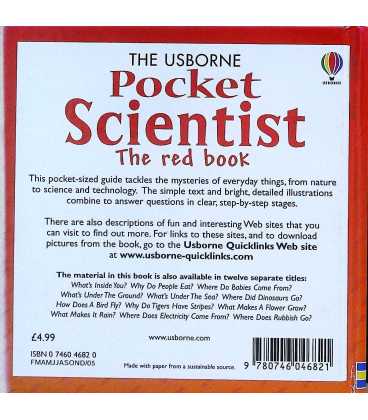 The Usborne Pocket Scientist Back Cover