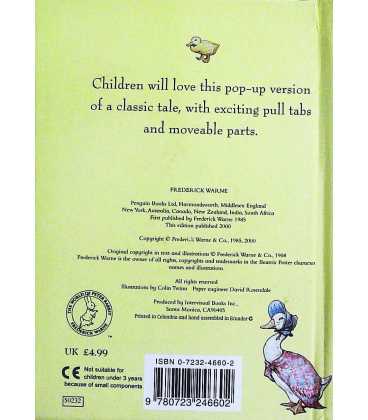 The Jemima Puddle-Duck Miniature Pop-up Book  Back Cover