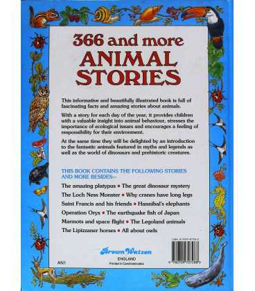 366 and more Animal Stories Back Cover