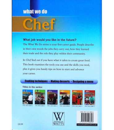 What We Do: Chef Back Cover