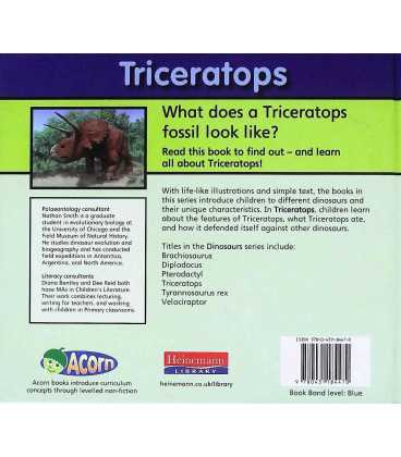 Triceratops (Dinosaurs) Back Cover