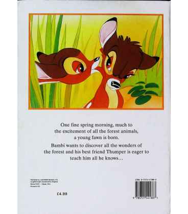 Bambi (Disney) Back Cover