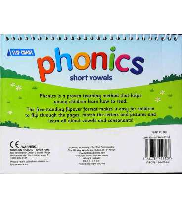 Phonics Short Vowels Back Cover