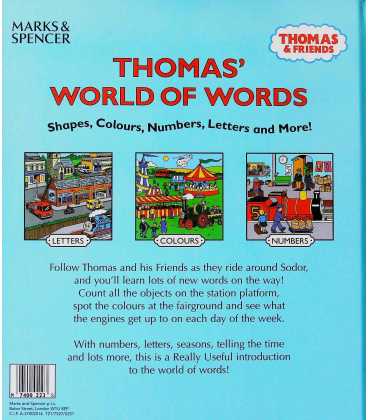 Thomas' World of Words Back Cover