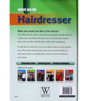 Hairdresser (What We Do) Back Cover