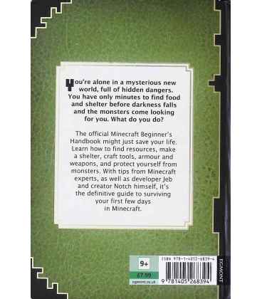 Minecraft Beginner's Handbook Back Cover