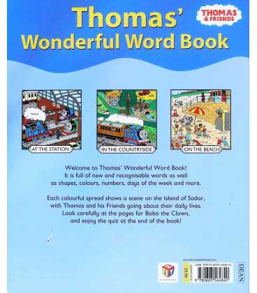 Thomas' Wonderful Word Book Back Cover