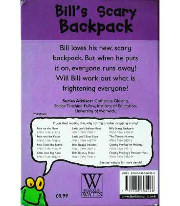 Bill's Scary Backpack Back Cover