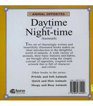 Day-Time and Night-Time Animals Back Cover