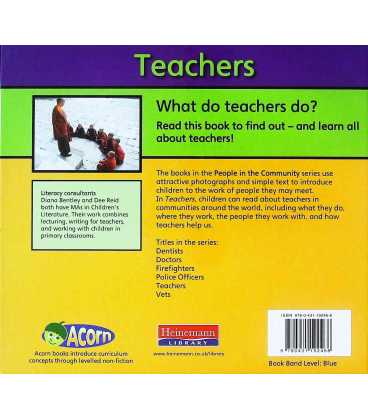 Teachers (People in the Community) Back Cover