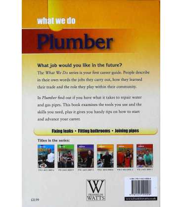 Plumber (What We Do) Back Cover